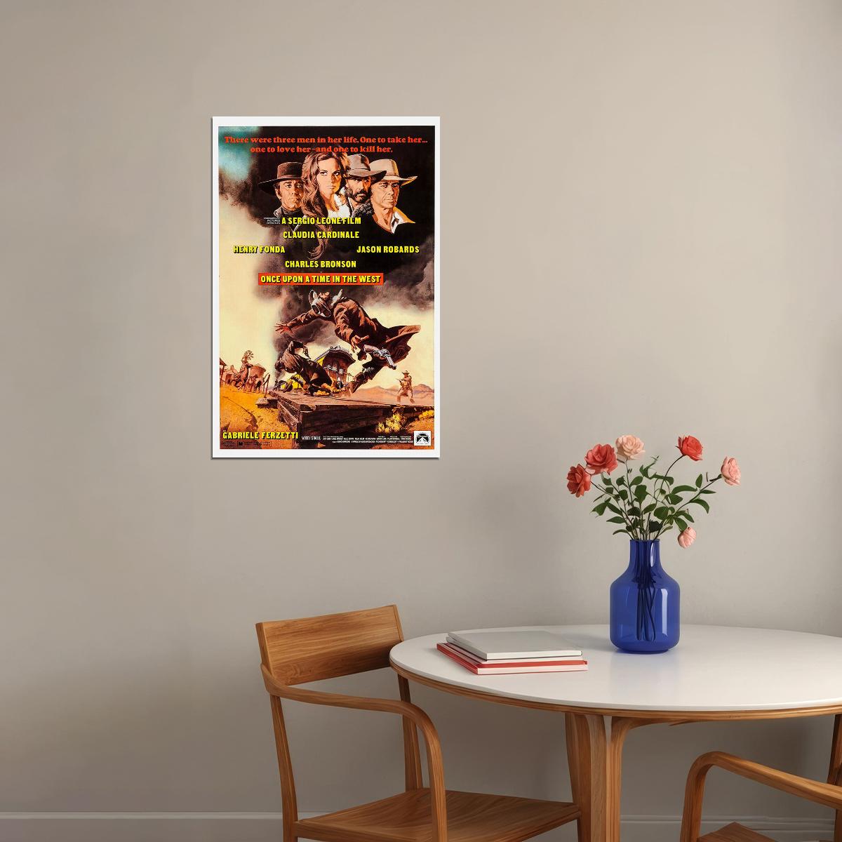 Once Upon A Time In The West Movie Western Action Poster Wall Art Print Home Wall Decor - xonomax