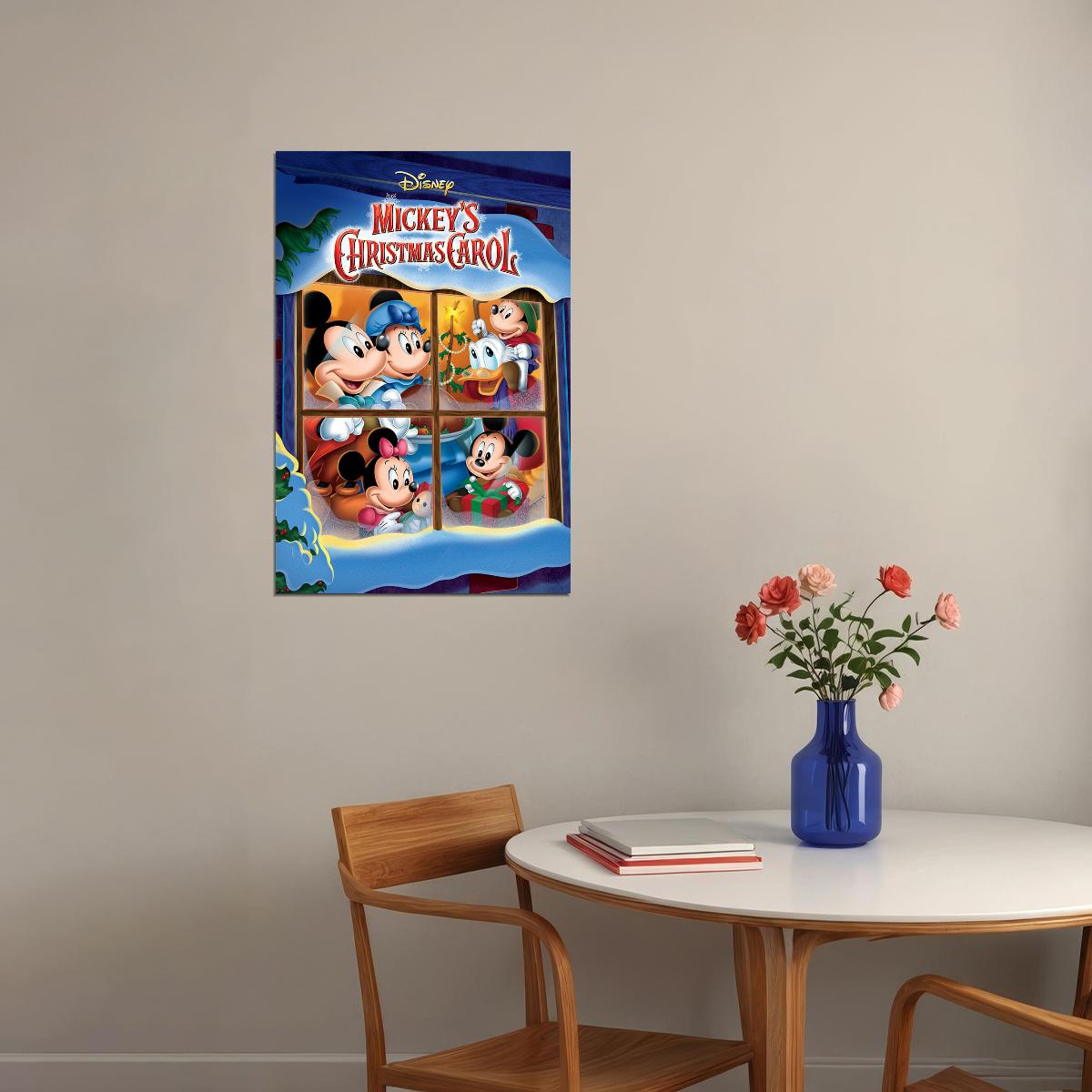 Mickey's Christmas Carol Animation Short Comedy Poster Wall Art Print Home Wall Decor - xonomax