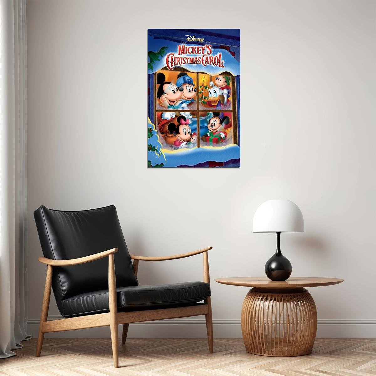Mickey's Christmas Carol Animation Short Comedy Poster Wall Art Print Home Wall Decor - xonomax