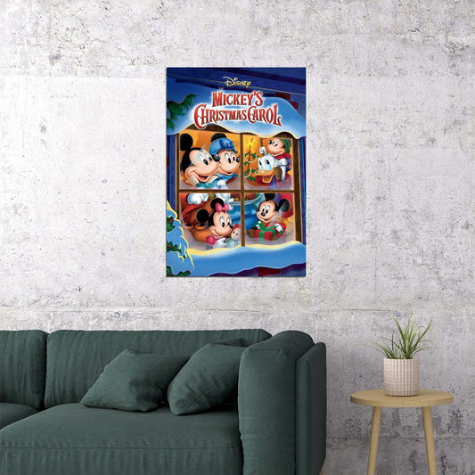Mickey's Christmas Carol Animation Short Comedy Poster Wall Art Print Home Wall Decor - xonomax