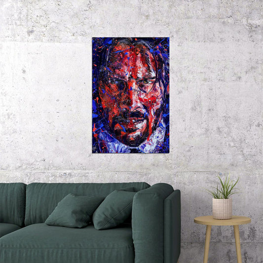 John Wick Movie Crime Action Keanu Reeves Poster Wall Art Print Home Wall Decor - xonomax