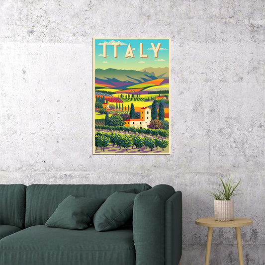 Italy Nature Landscape Vintage Travel Poster Wall Art Print Home Wall Decor - xonomax