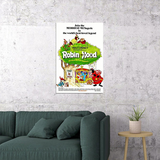 Robin Hood Animation Movie Adventure Comedy Poster Wall Art Print Home Wall Decor - xonomax