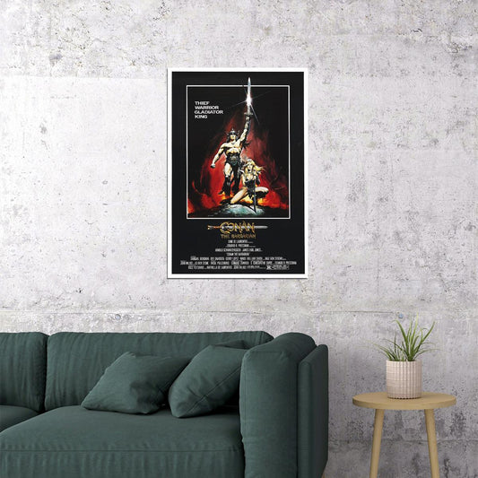 Conan The Barbarian Movie Action Adventure Fantasy Poster Wall Art Print Home Wall Decor - xonomax