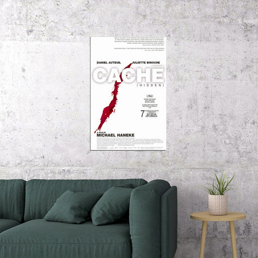Cache Movie Drama Thriller Mystery Poster Wall Art Print Home Wall Decor - xonomax