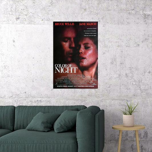 Color Of Night Movie Romance Drama Mystery Poster Wall Art Print Home Wall Decor - xonomax