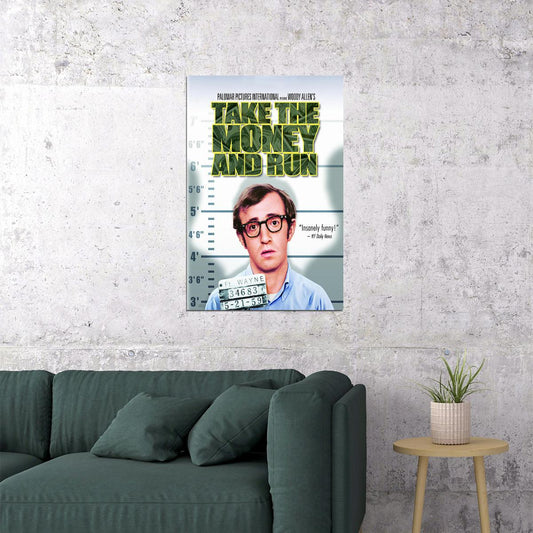 Take The Money And Run Movie Comedy Action Crime Poster Wall Art Print Home Wall Decor - xonomax