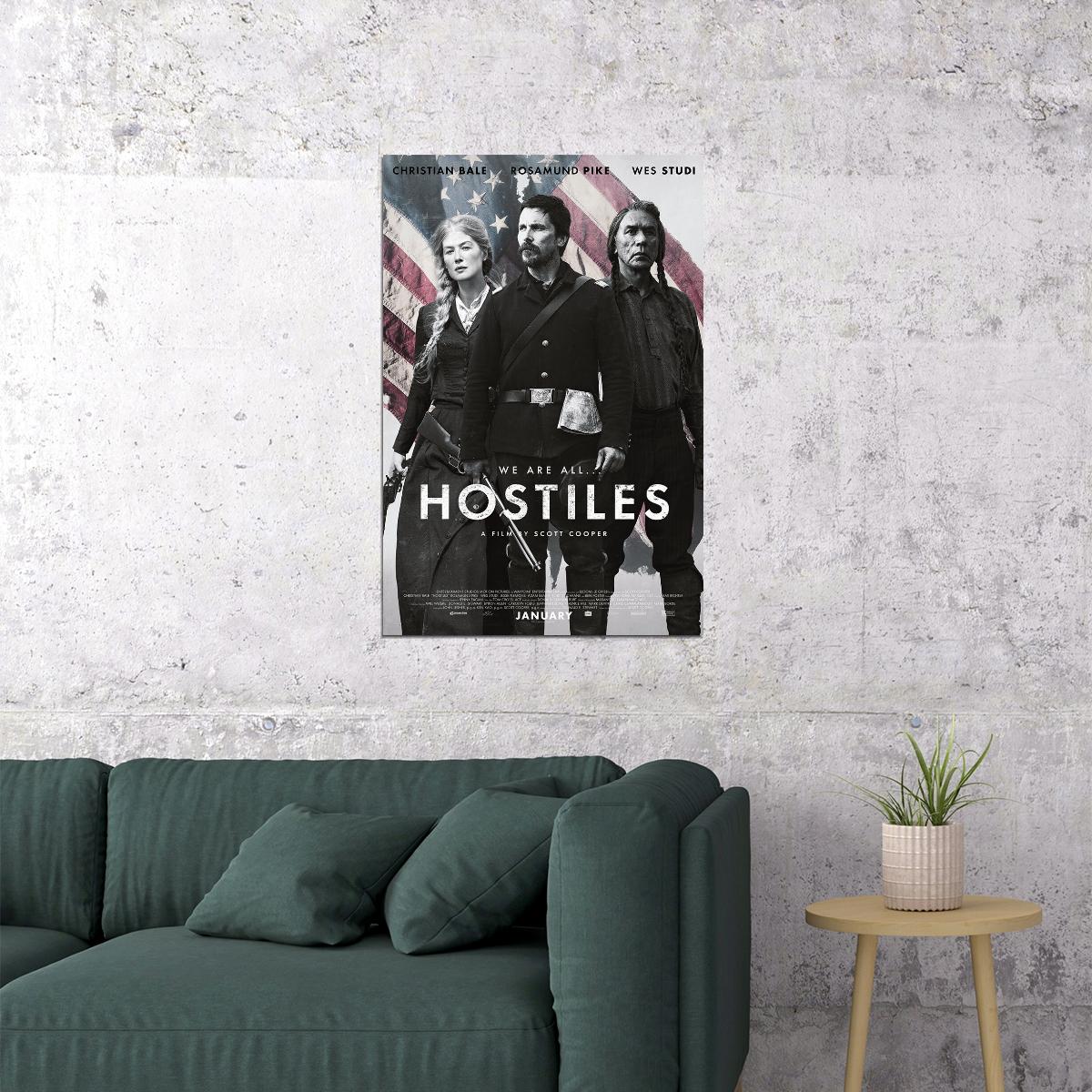 Hostiles Movie Drama Western Adventure Poster Wall Art Print Home Wall Decor