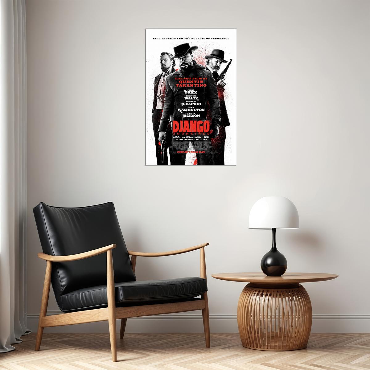 Django Unchained Movie Drama Western Action Poster Wall Art Print Home Wall Decor - xonomax