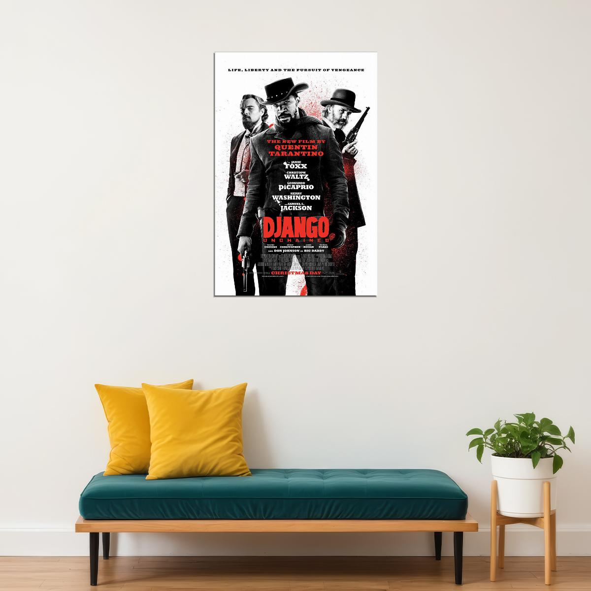 Django Unchained Movie Drama Western Action Poster Wall Art Print Home Wall Decor - xonomax