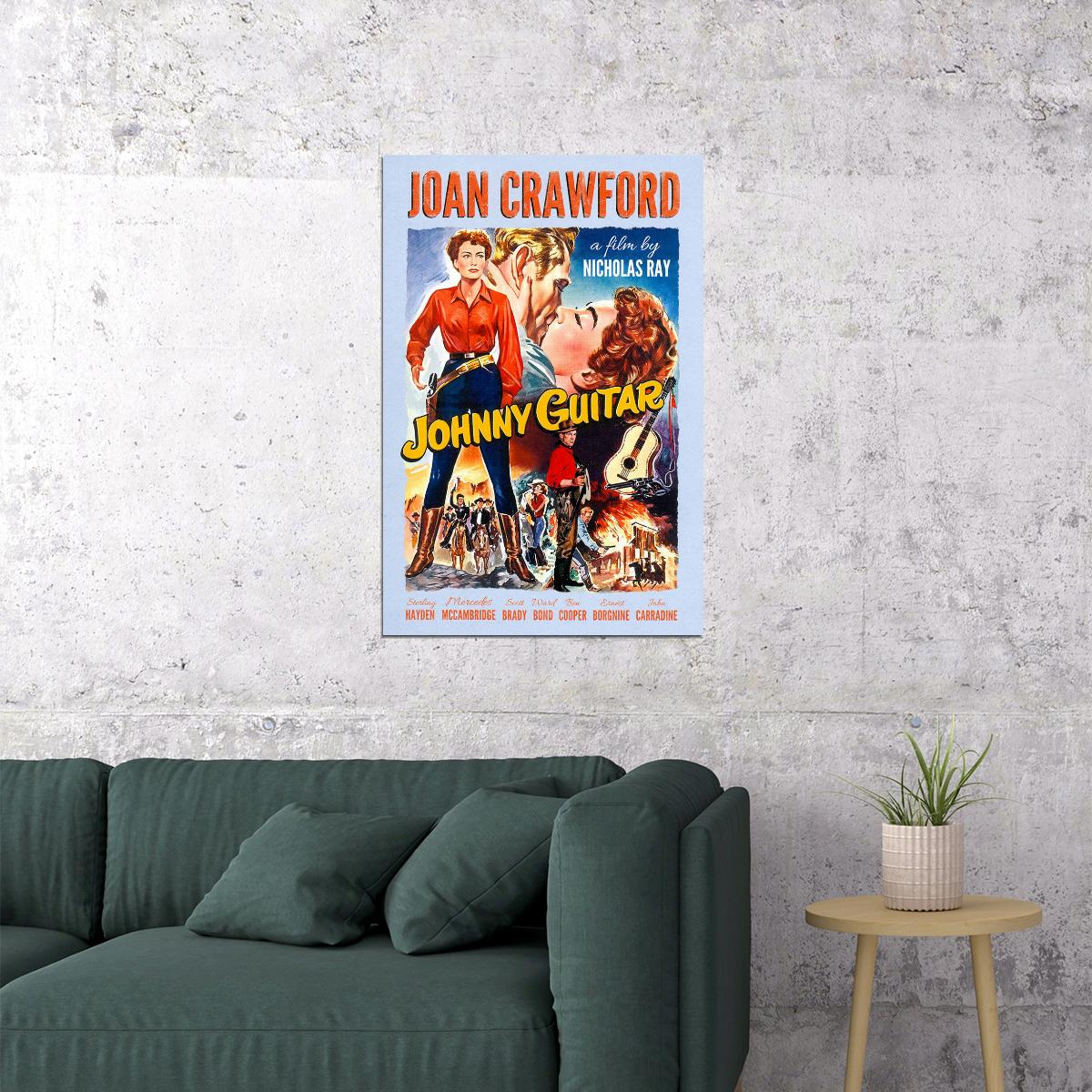 Johnny Guitar Movie Drama Western Adventure Poster Wall Art Print Home Wall Decor
