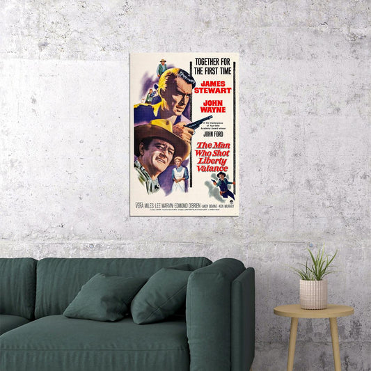 The Man Who Shot Liberty Valance Movie Drama Western Poster Wall Art Print Home Wall Decor - xonomax