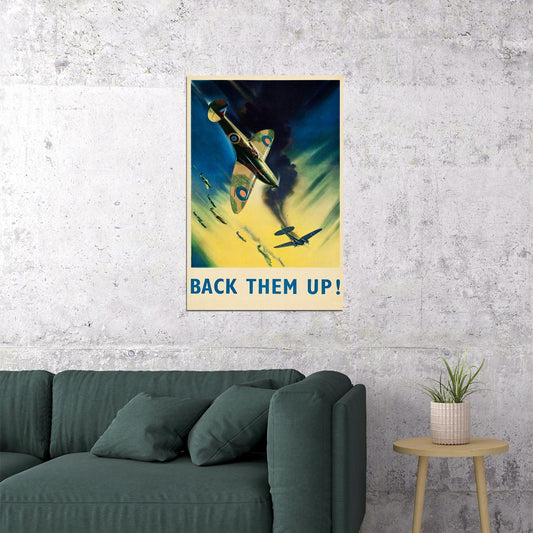 Back Them Up Rsf World War 2 Vintage Style Poster Wall Art Print Home Wall Decor - xonomax