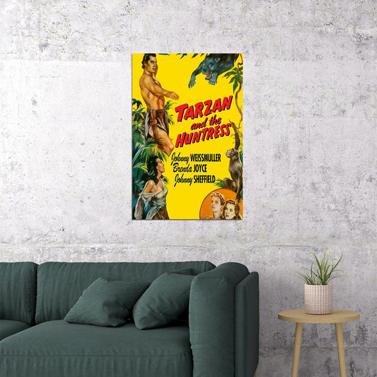 Tarzan And The Huntress Classic Movie Romance Action Poster Wall Art Print Home Wall Decor - xonomax