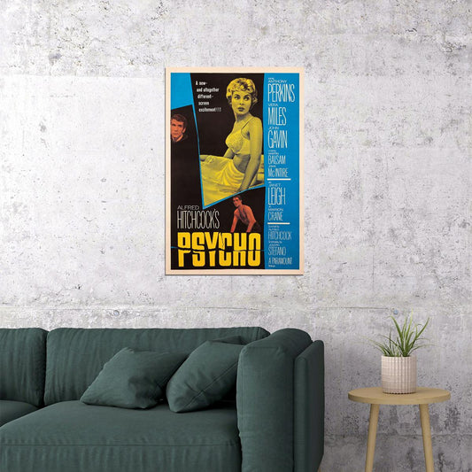 Psycho Movie Classic Horror Thriller Mystery Vintage Poster Wall Art Print Home Wall Decor - xonomax