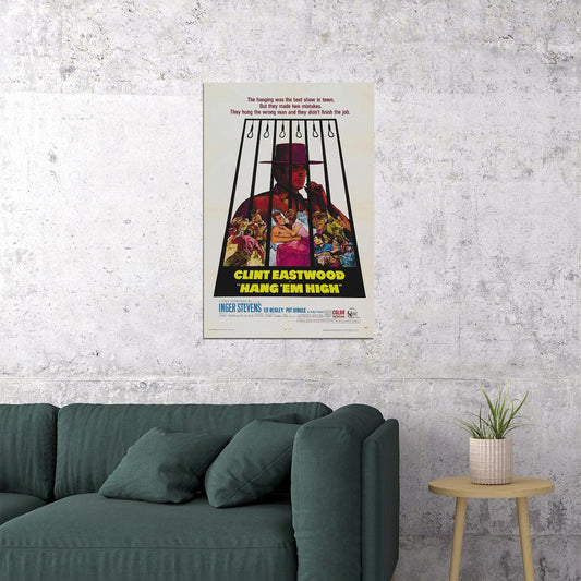 Hang'em High Movie Drama Western Adventure Action Poster Wall Art Print Home Wall Decor - xonomax