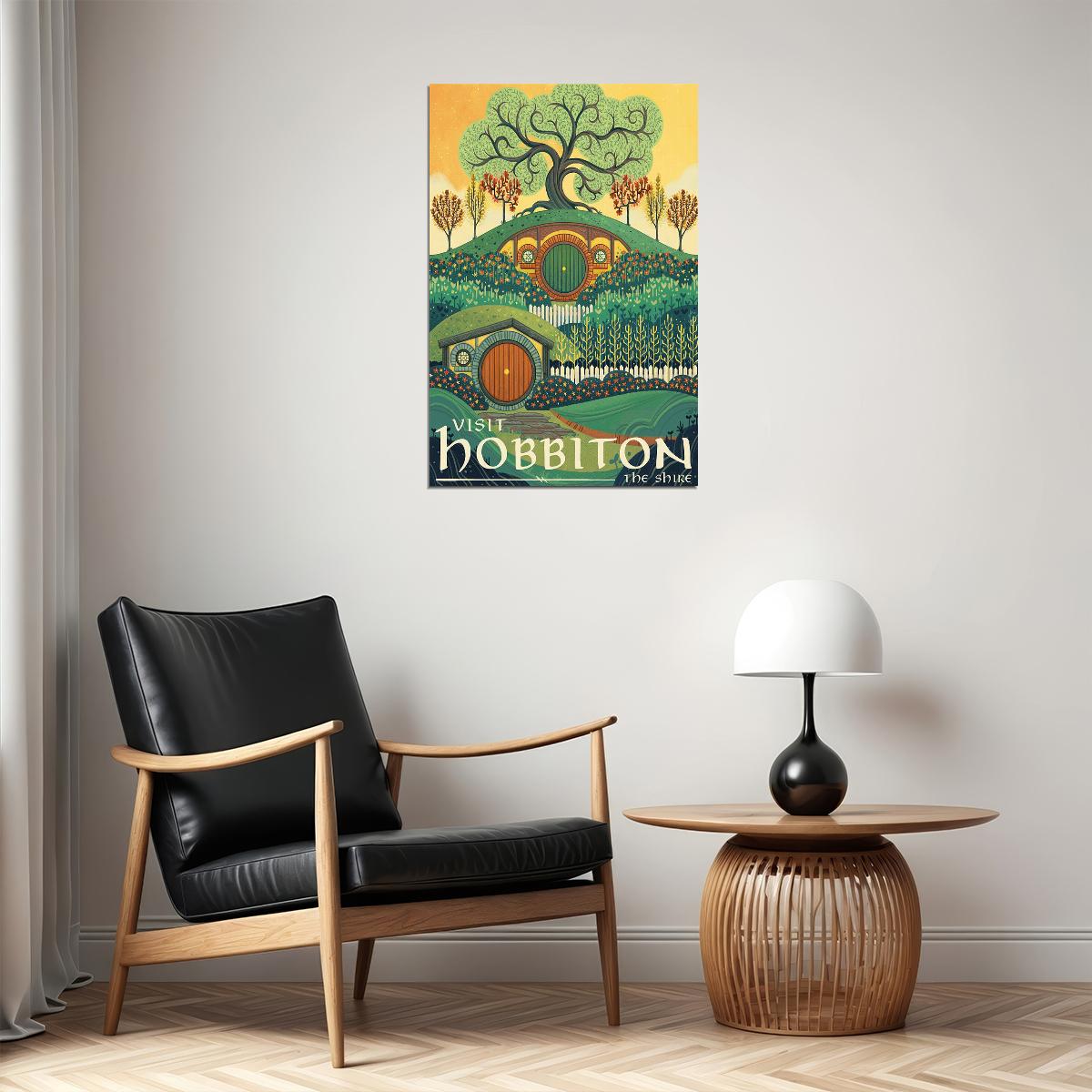 Visit Hobbiton The Shire Lord Of The Rings The Hobbit Poster Wall Art Print Home Wall Decor - xonomax