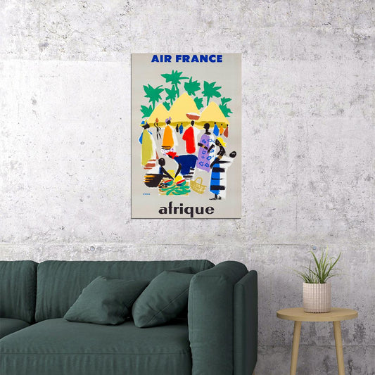 Air France Africa Vintage Style Airline Travel Poster Wall Art Print Home Wall Decor - xonomax