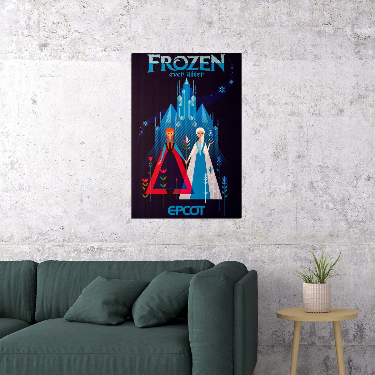 Epcot Center Attraction Frozen Ever After Poster Wall Art Print Home Wall Decor - xonomax