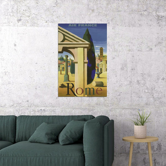 Air France Rome Vintage Style Airline Travel Holiday Poster Wall Art Print Home Wall Decor - xonomax