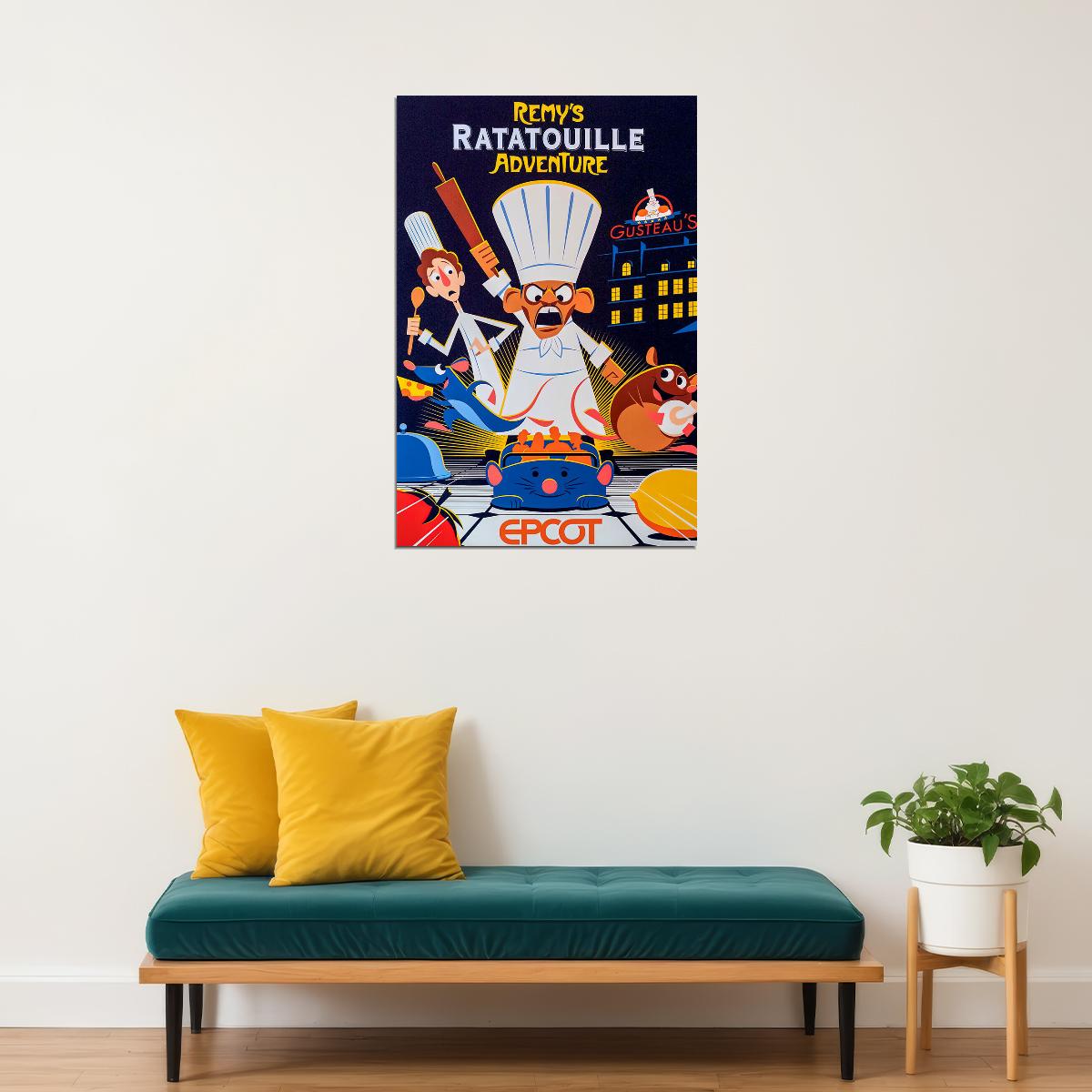 Epcot Center Attraction Remy's Ratatouille Adventure Poster Wall Art Print Home Wall Decor - xonomax