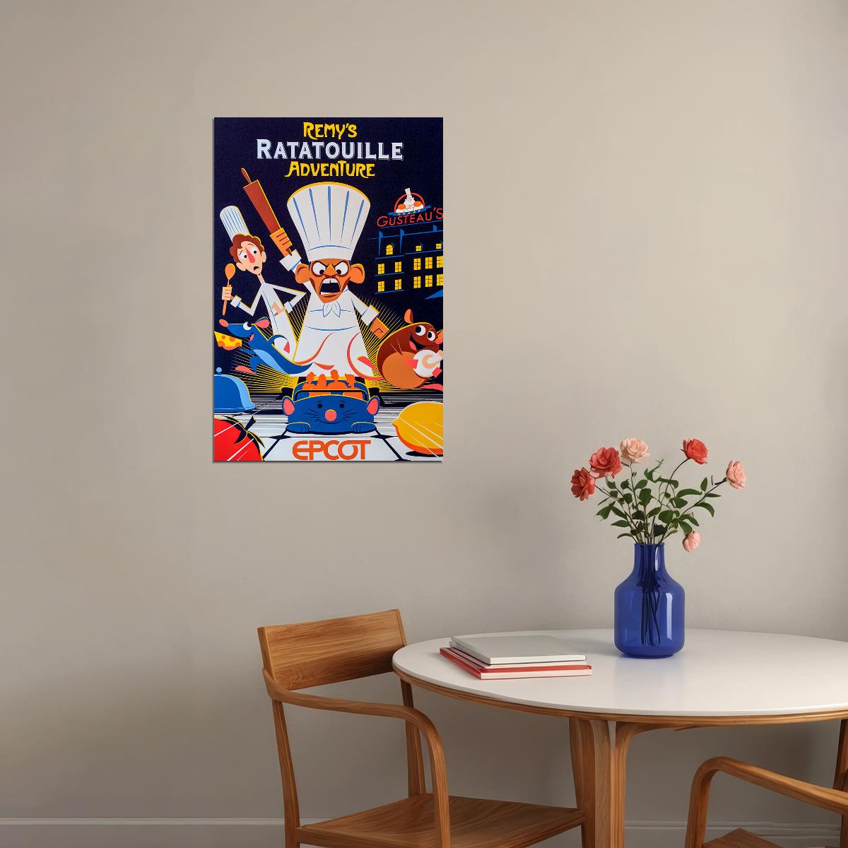 Epcot Center Attraction Remy's Ratatouille Adventure Poster Wall Art Print Home Wall Decor - xonomax