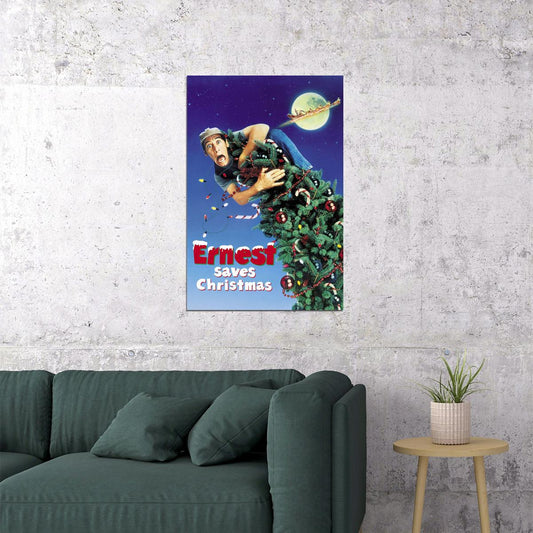 Ernest Saves Christmas 1988 Movie Comedy Family Poster Wall Art Print Home Wall Decor - xonomax