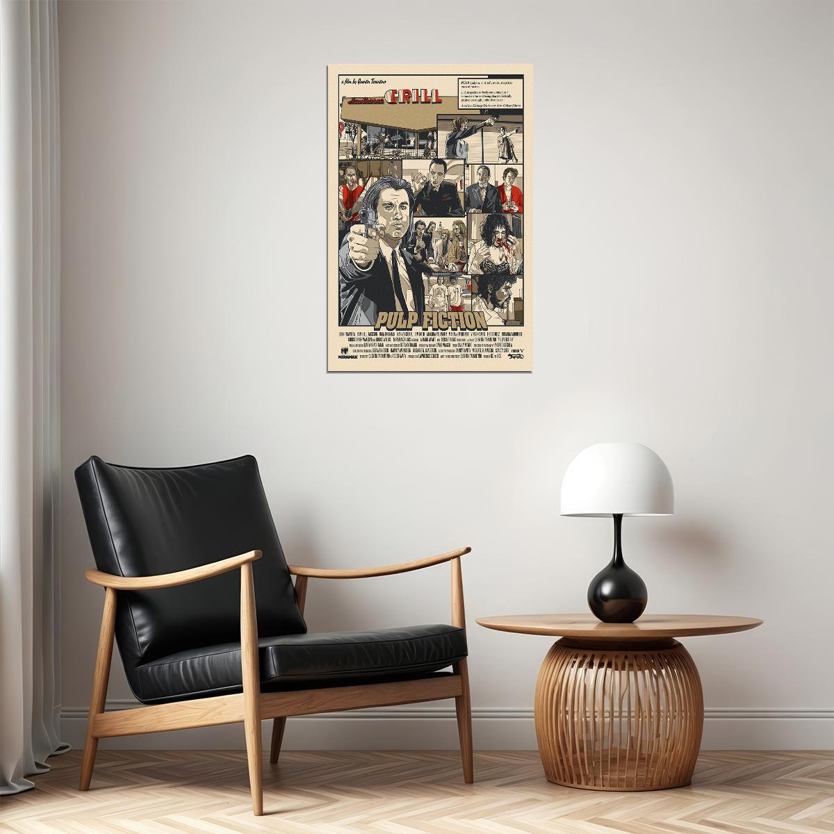 Pulp Classic Movie Action Crime Excitement Poster Wall Art Print Home Wall Decor - xonomax