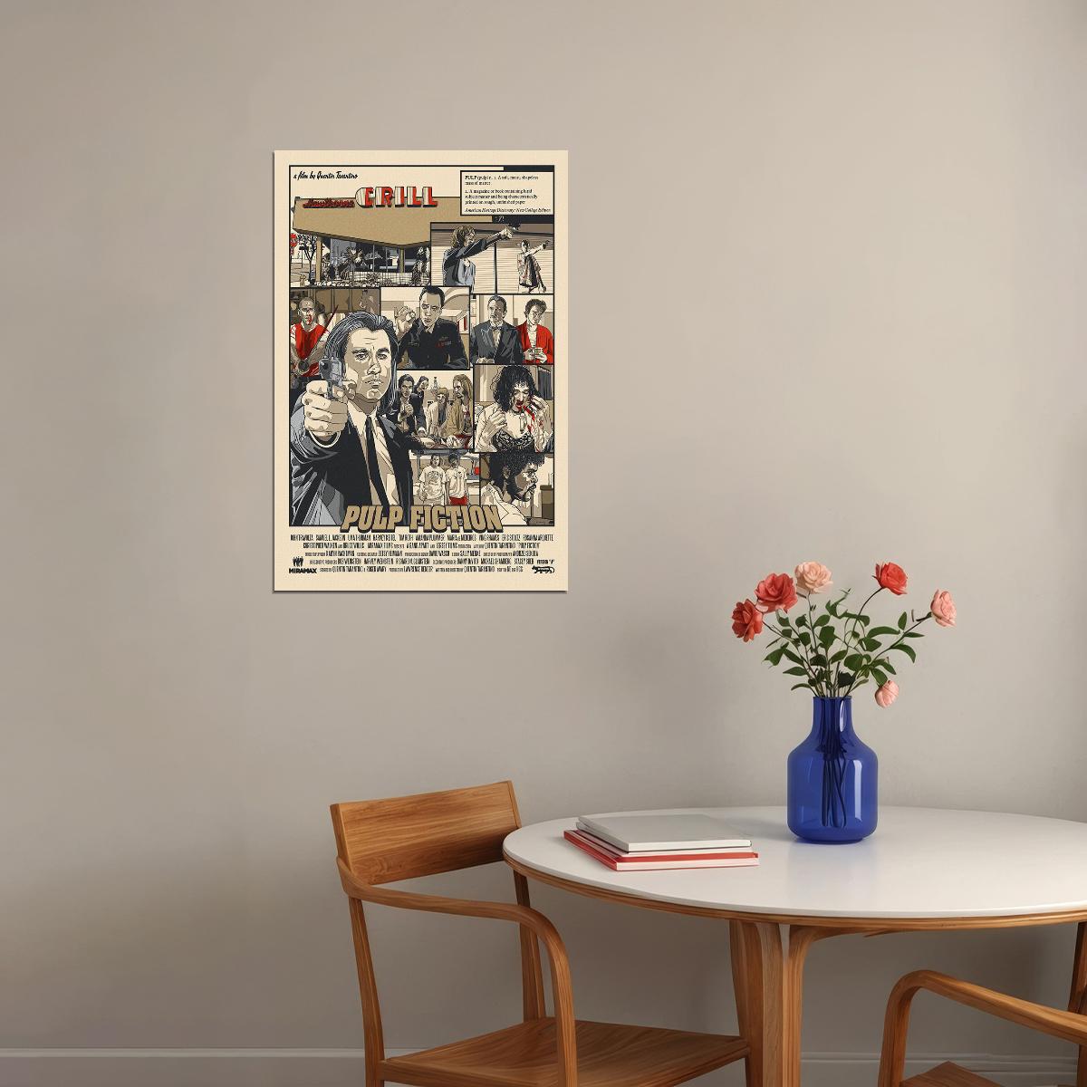 Pulp Classic Movie Action Crime Excitement Poster Wall Art Print Home Wall Decor - xonomax
