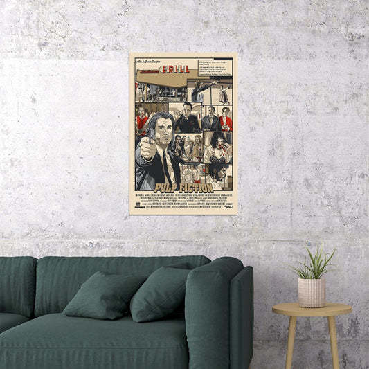 Pulp Classic Movie Action Crime Excitement Poster Wall Art Print Home Wall Decor - xonomax