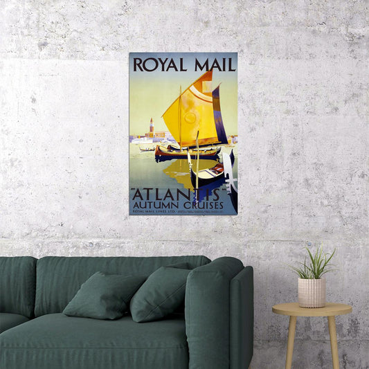 Royal Mail Atlantis Autumn Cruises Vintage Style Poster Wall Art Print Home Wall Decor - xonomax