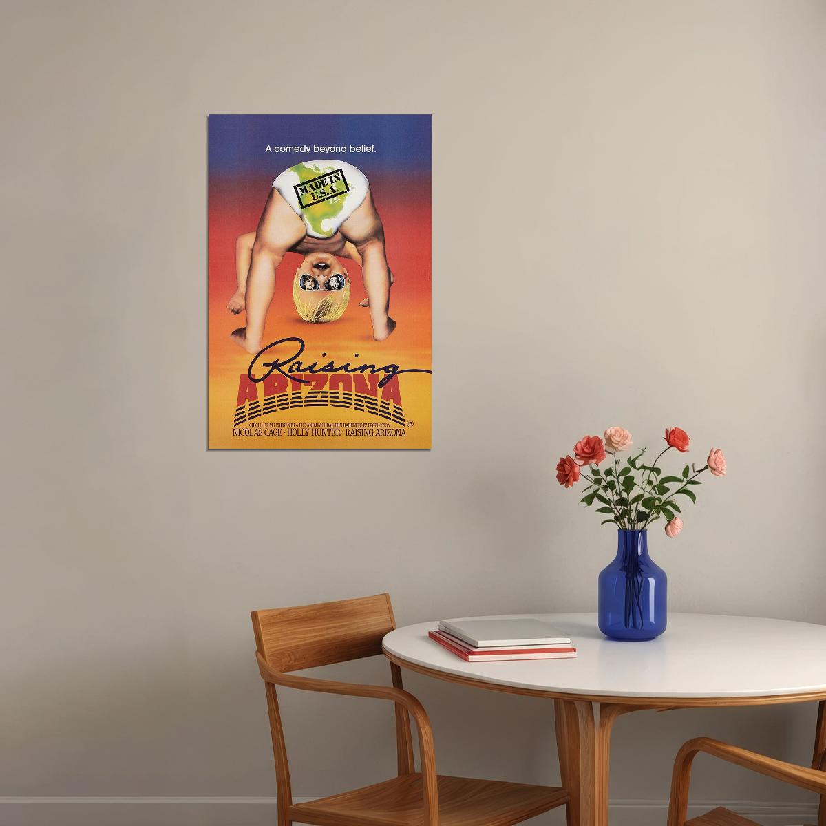 Raising Arizona Movie Comedy Crime Action Poster Wall Art Print Home Wall Decor - xonomax