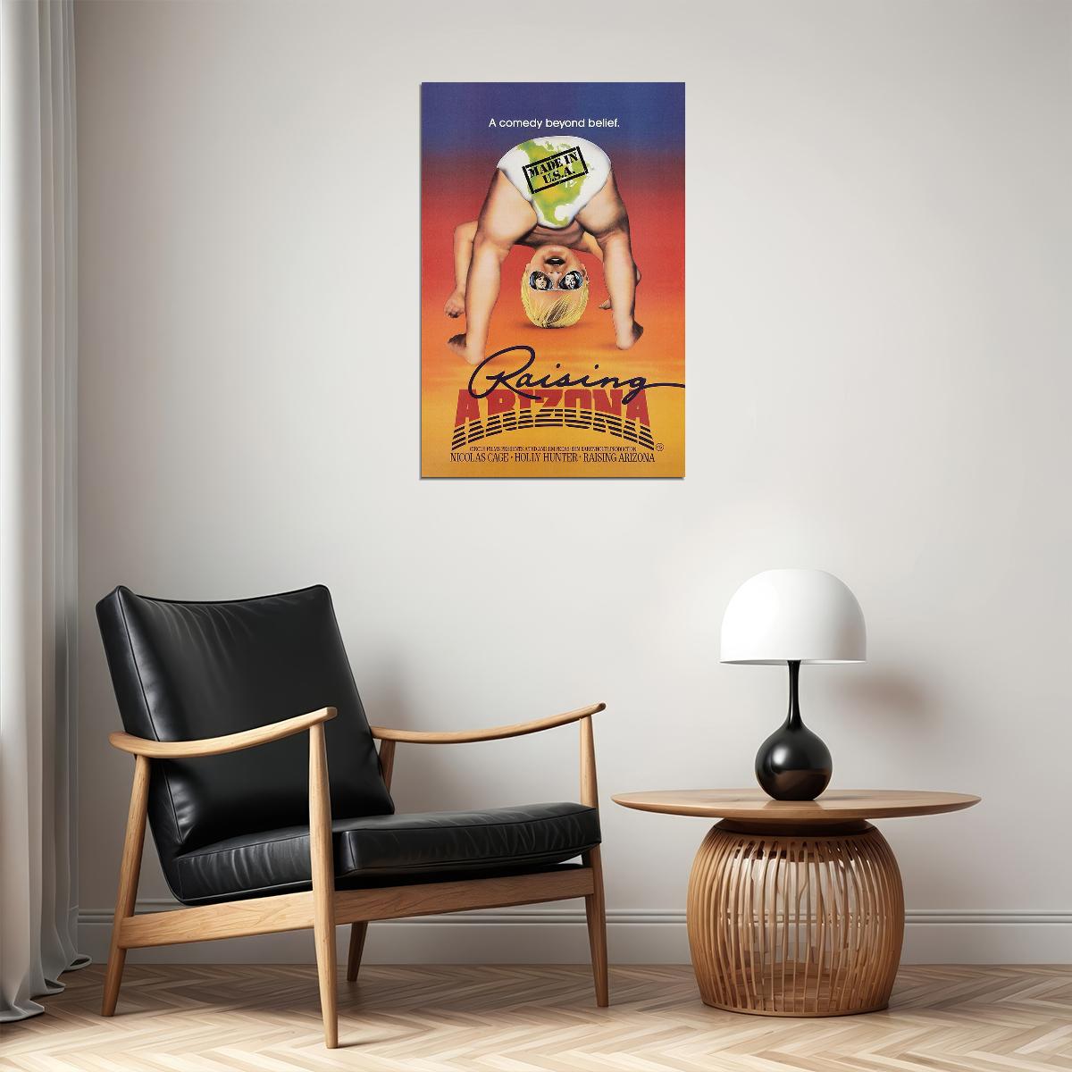 Raising Arizona Movie Comedy Crime Action Poster Wall Art Print Home Wall Decor - xonomax