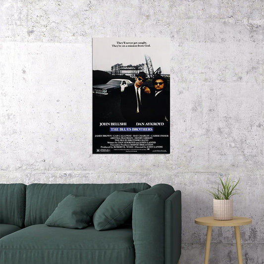 Blues Brothers Movie Classic Film Action Detective Poster Wall Art Print Home Wall Decor - xonomax