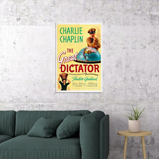 The Great Dictator Movie Comedy War Drama Poster Wall Art Print Home Wall Decor - xonomax