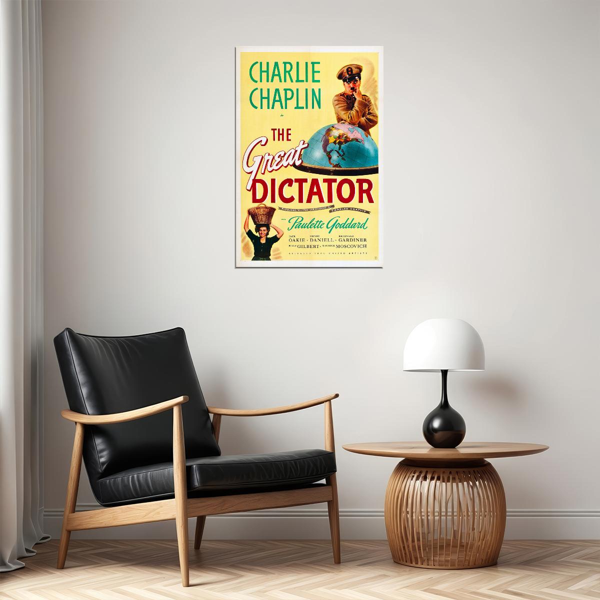 The Great Dictator Movie Comedy War Drama Poster Wall Art Print Home Wall Decor - xonomax