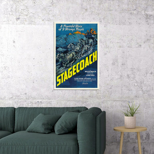 Stagecoach 1939 Movie Action Drama Western Poster Wall Art Print Home Wall Decor - xonomax
