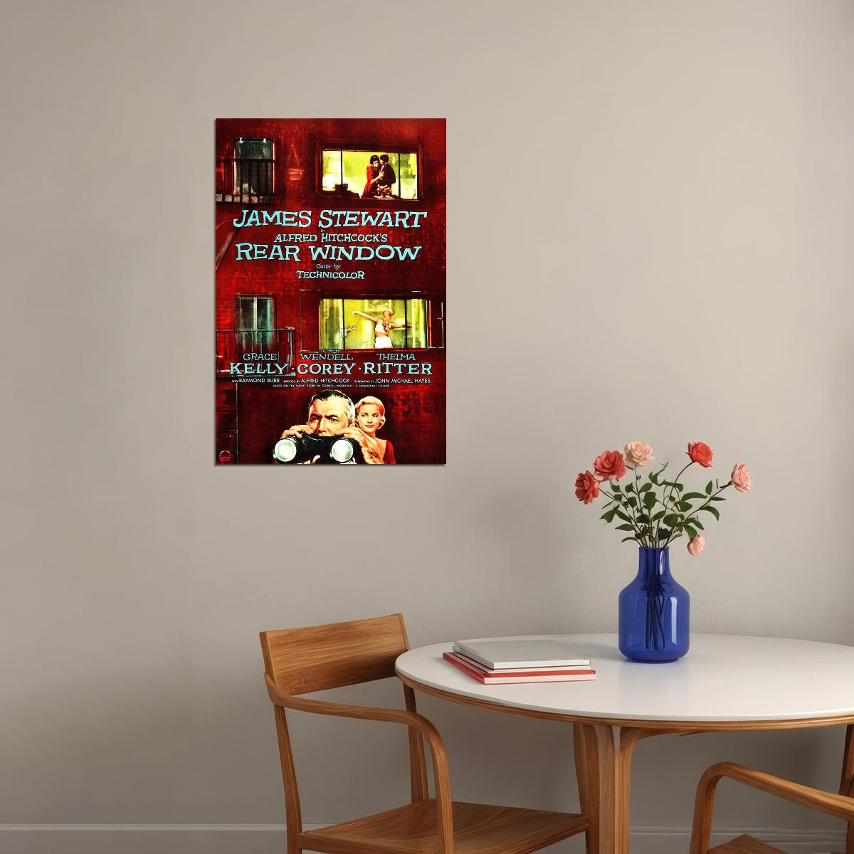 Rear Window Movie Mystery Thriller Action Poster Wall Art Print Home Wall Decor - xonomax