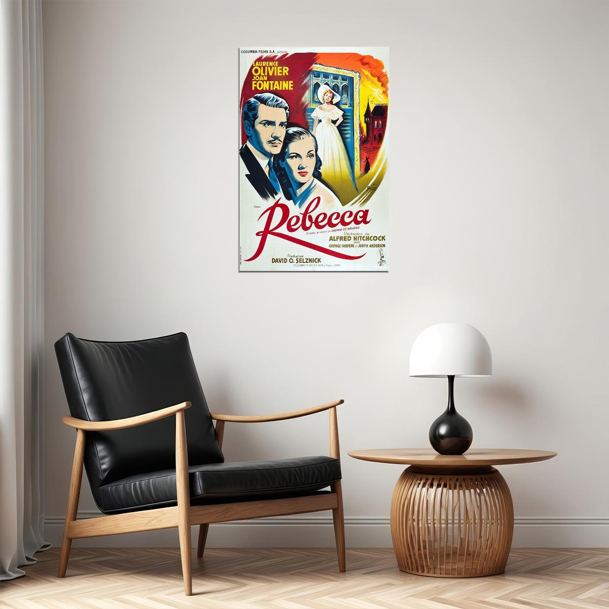 Rebecca 1940 Movie Drama Film Noir Mystery Poster Wall Art Print Home Wall Decor - xonomax