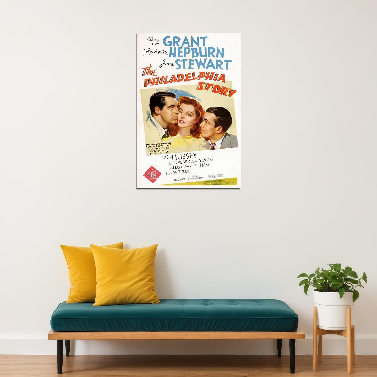The Philadelphia Story Movie Comedy Romance Poster Wall Art Print Home Wall Decor - xonomax