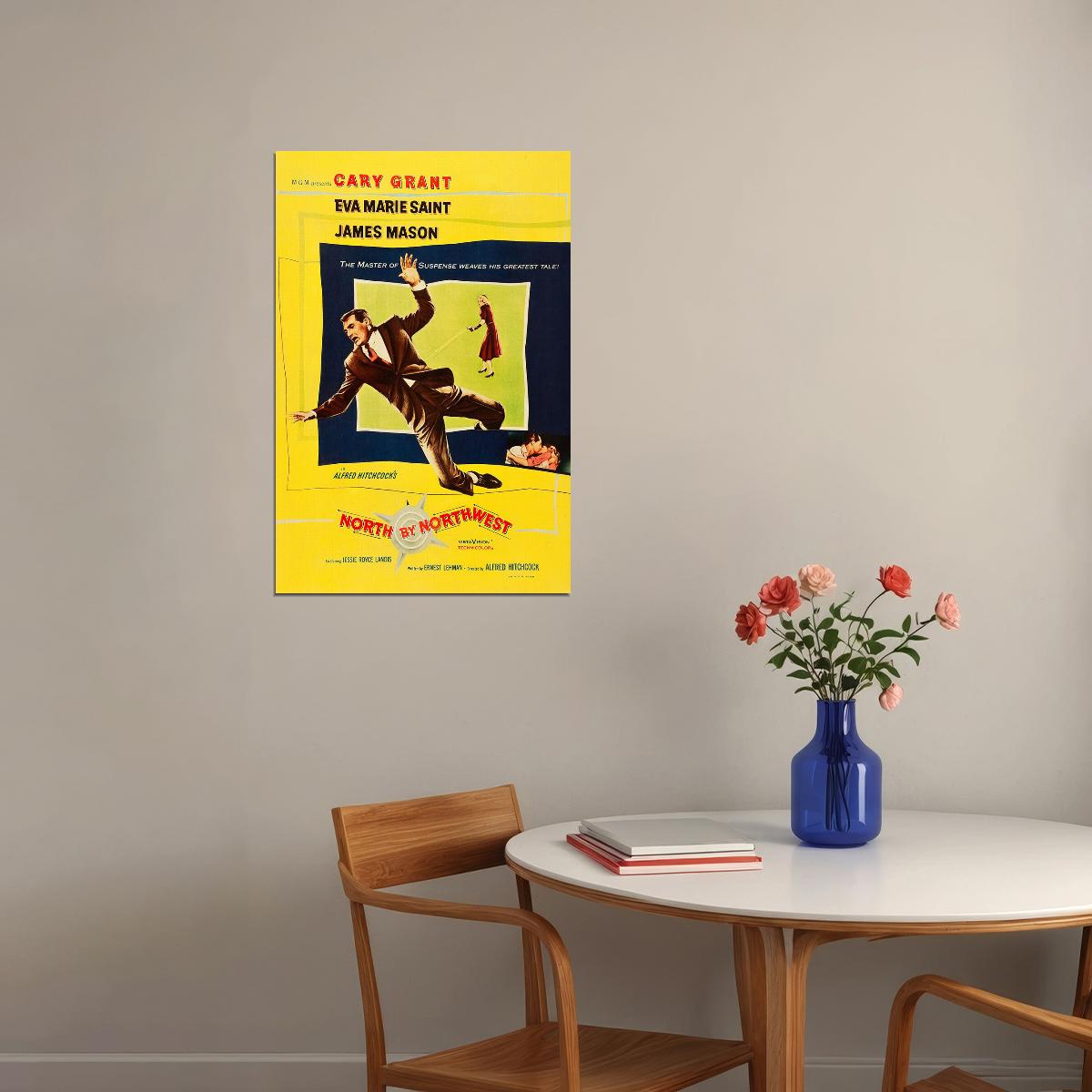 North By Northwest Movie Action Mystery Adventure Poster Wall Art Print Home Wall Decor - xonomax
