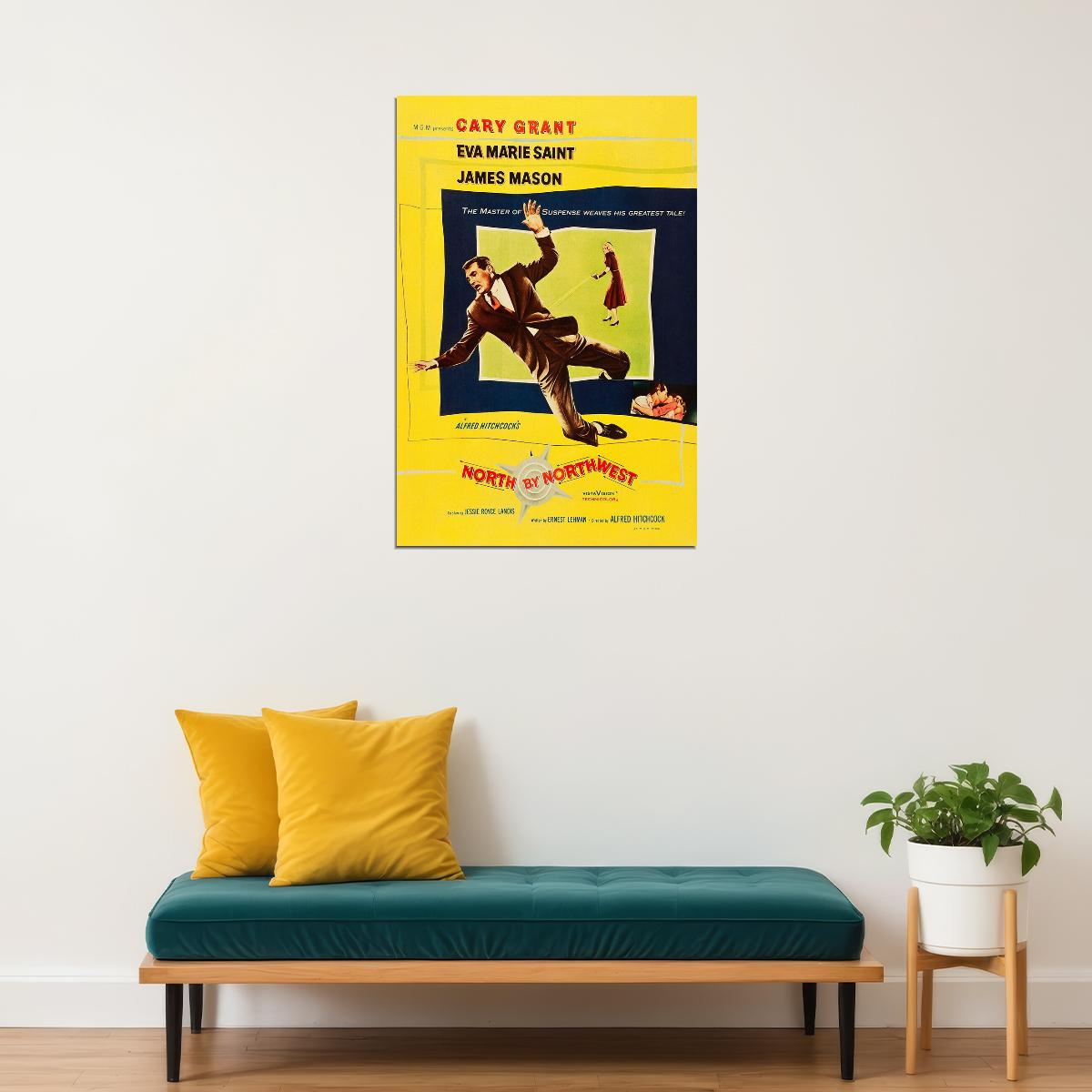 North By Northwest Movie Action Mystery Adventure Poster Wall Art Print Home Wall Decor - xonomax