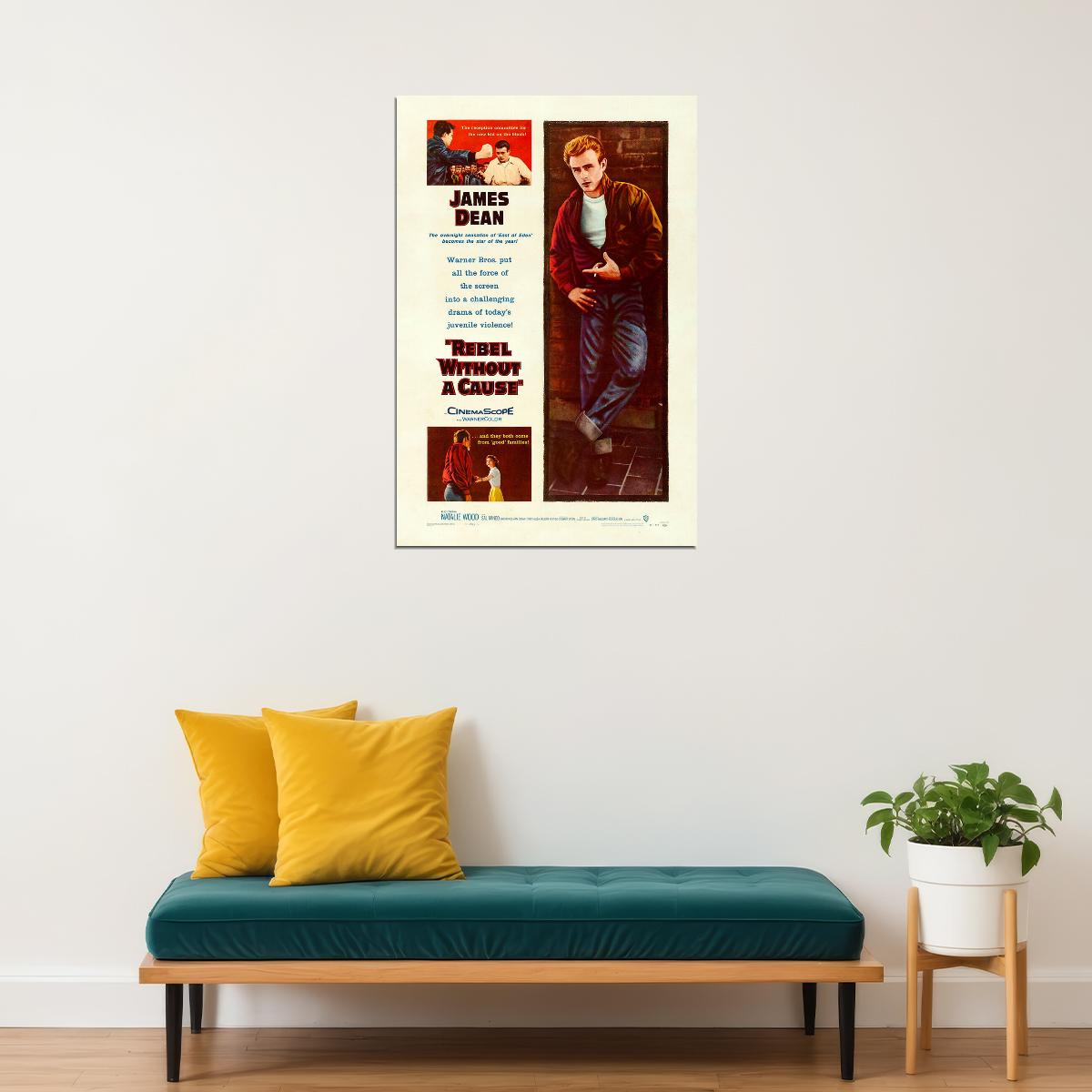 Rebel Without A Cause Movie Drama Action Poster Wall Art Print Home Wall Decor - xonomax
