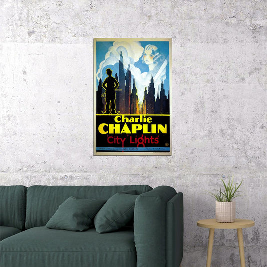 City Lights 1931 Movie Comedy Drama Romance Poster Wall Art Print Home Wall Decor - xonomax