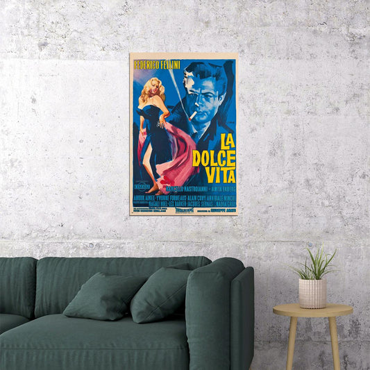 La Dolce Vita Movie Comedy Drama Poster Wall Art Print Home Wall Decor - xonomax