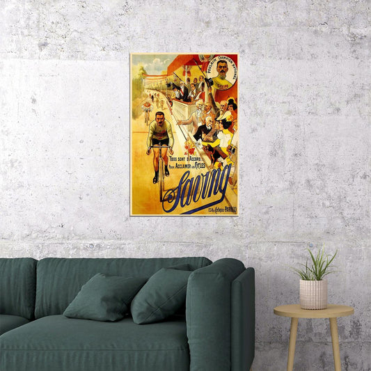 Classic French Cycling Saving Poulain National Champion Poster Wall Art Print Home Wall Decor - xonomax