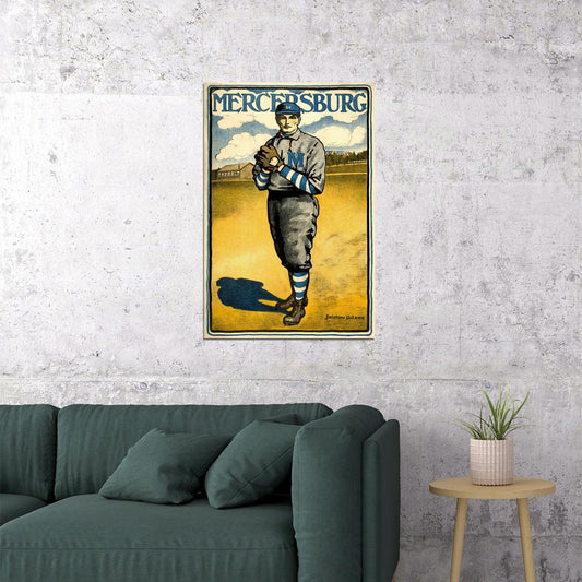 Mercersburg 1903 Vintage Style Baseball Poster Wall Art Print Home Wall Decor - xonomax
