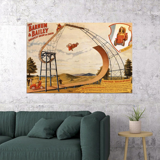 1905 Circus The Dip Of Death Circus Act Vintage Poster Wall Art Print Home Wall Decor - xonomax