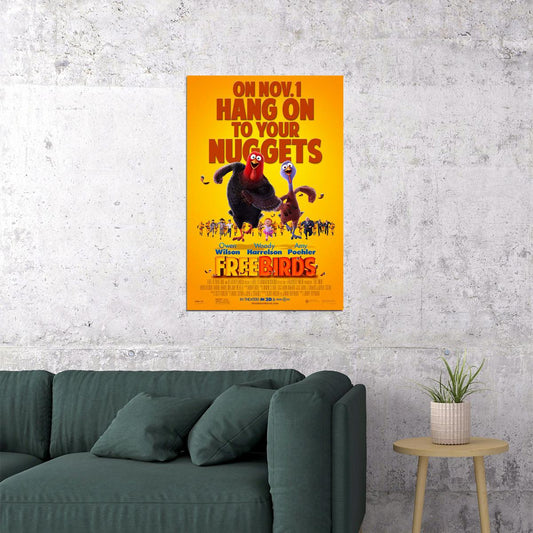 Free Birds Animation Movie Action Adventure Poster Wall Art Print Home Wall Decor - xonomax