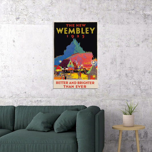 The New Wembley! London 1925 Vintage Style Travel Poster Wall Art Print Home Wall Decor - xonomax